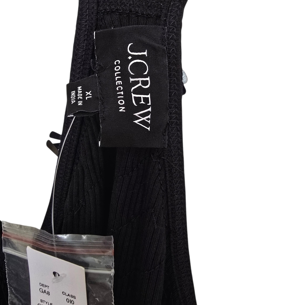 NWT J. Crew Black Sequin Fringe Tank Top - Picture 2 of 3